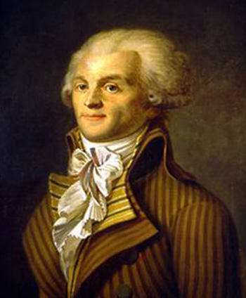 Portrait painting of Robespierre