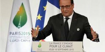 Francois Holland climate change conference Paris