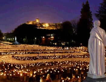 Candle light procession at Lourdes