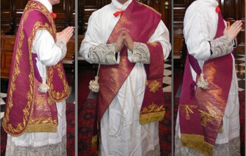Examples of folded chasubles