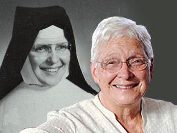 Sister Joan Sobala young and old