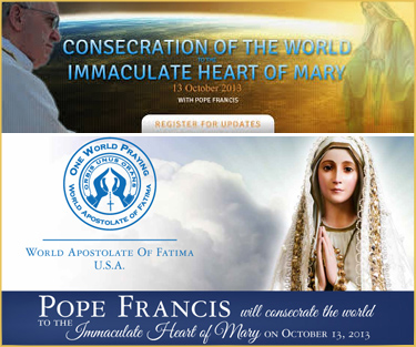 Francis entrusts world to Our Lady of Fatima