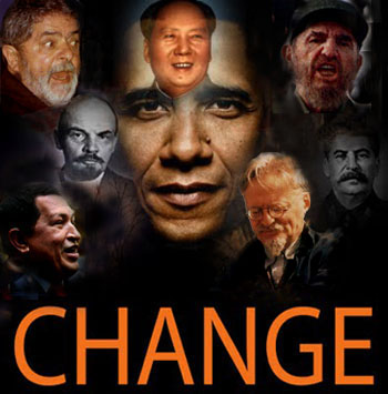 The faces of politicians who have advocated communist 'change'