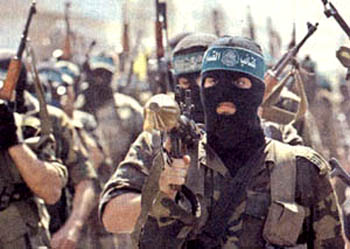 Hamas terrorists at Arafat's funeral