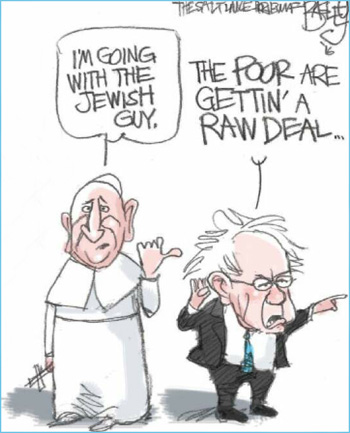 Sanders with Pope