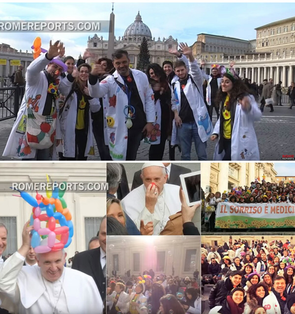 Pope Francis receive clowns of ANTAS