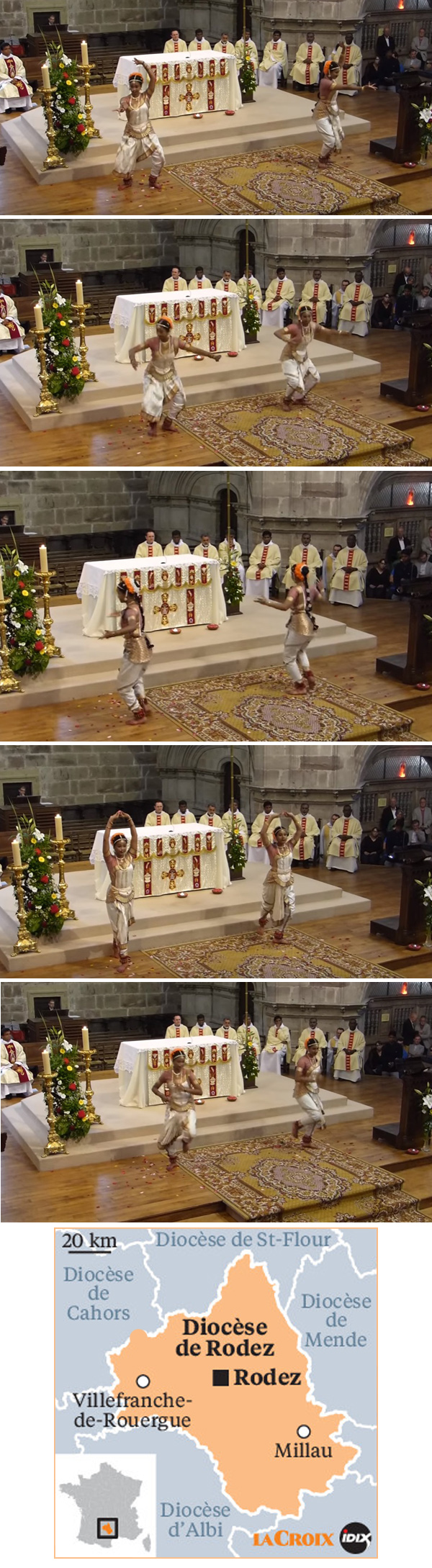 Hindu dances at Rodez Cathedral