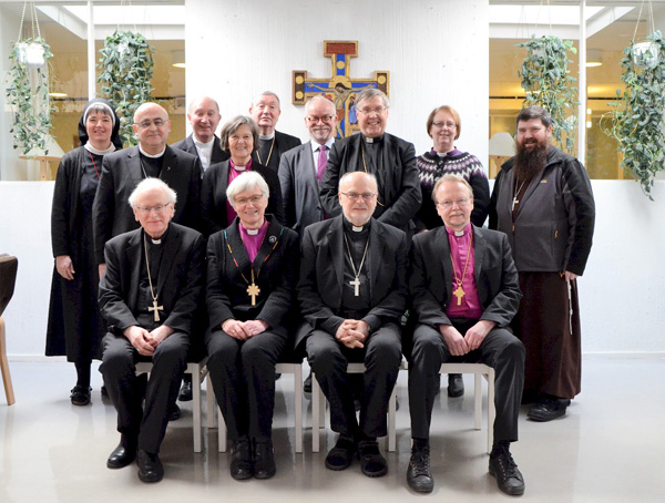 Nordic Bishops Conference gathering with Lutheran bishops