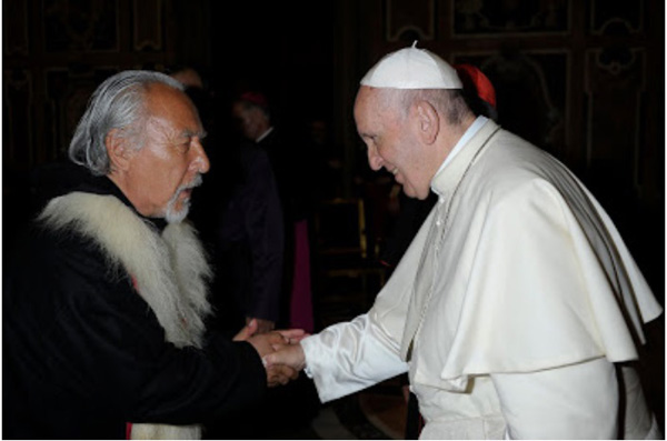 Francis receives Eskimo shaman 1