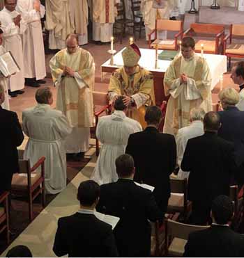 First the Anglican bishops were ordained deacons