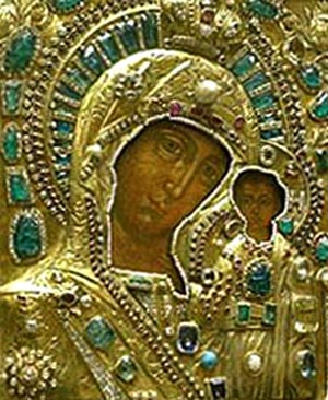 The venerated Icon of Our Lady of Kazan