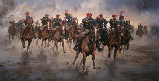 Carlista cavalry charge