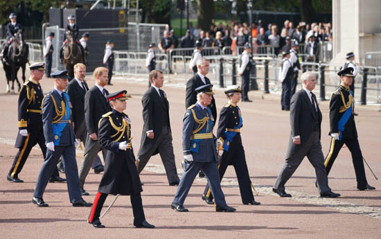 Princess Anne wearing pants at Queen's Funeral