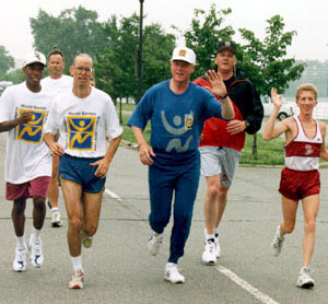Bill Clinton jogging