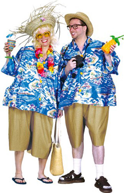 Vulgar tourist costumes
