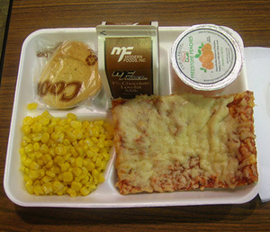 A typical low quality American pre-school lunch