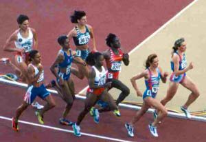 Women joggers in a race