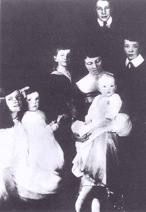 A black and white photograph of the Hepburn Family
