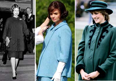 Queen Elizabeth, Jackie Kennedy, Lady Diana pregnant