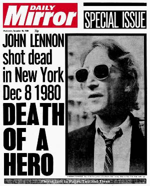 The cover of a magazine eulogizing John Lennon