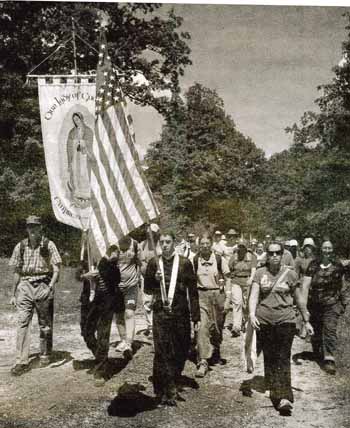 Members of the Chartres pilgrimage