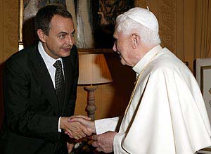 Benedict XVI and Zapatero, 2006