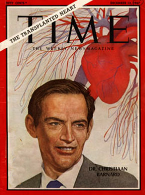 Dr. Christian Barnard featured on the cover of Time magazine
