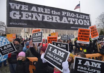 March for life demonstration 2013