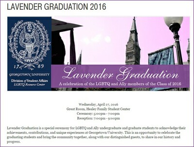 Lavender Graduation - Georgetown Univ