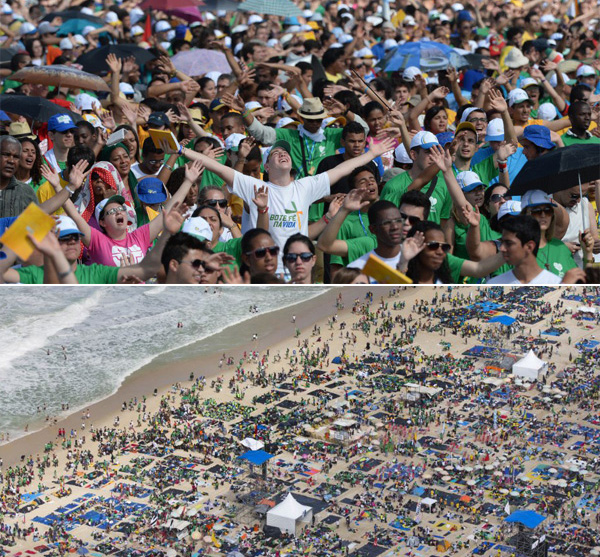 Rio de Janeiro world youth day cabacanca beach mass