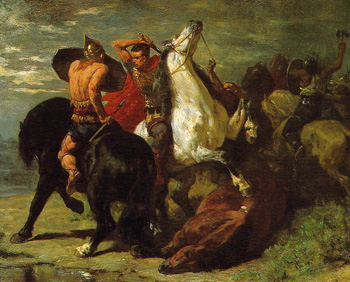 Barbarians invade the Roman Empire