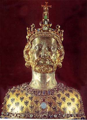 Golden bust of Charlemagne
