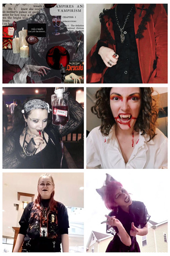 Photos of different types of vampire-identifying people