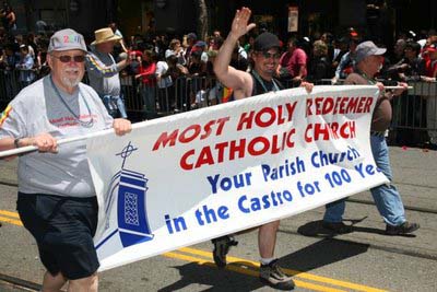 Most Holy Redemeer parish marches in gay parade