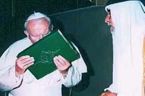 JP II kissing the Koran