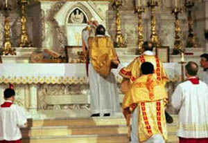 The traditional mass is extremely reverent