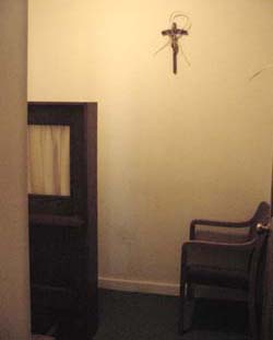 The confessional replaced by a modern 'reconciliation room'