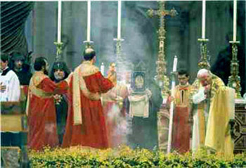 JPII celebrates a litrugy together with schismatic patriarch Karekin II