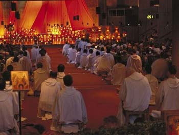 Muslim style prayer at the Taize community