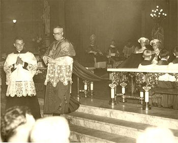 Bishop Shaughnessy saying a high mass in the 1930's