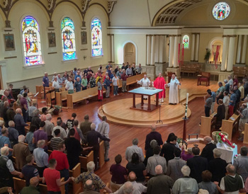 gathering of the people mass