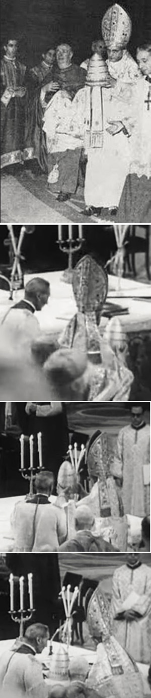 Paul VI giving away the tiara