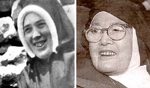 The two different smiles of the two sister Lucy's