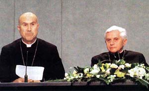 Cardinals Bertone and Ratzinger