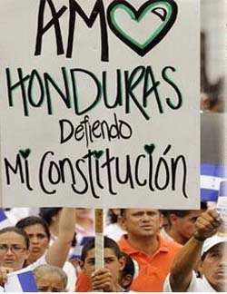 Pro-constitution manifestations against Zelaya in Honduras