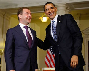 Dmitri Medvedev and Obama