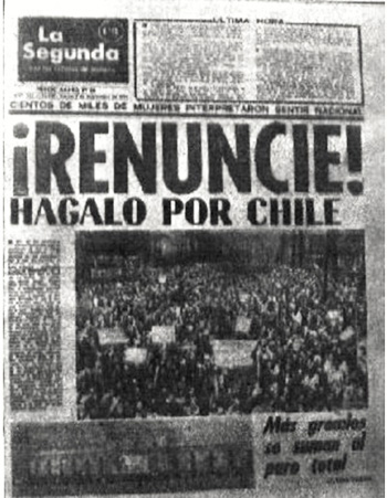 Manifestations against Salvador Allende