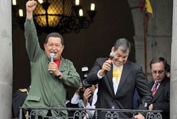 Hugo Chavez and Rafael Correa