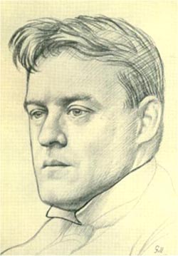 Hillaire Belloc, as sketched by Eric Gill