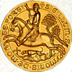 Simon Monfort on a medal